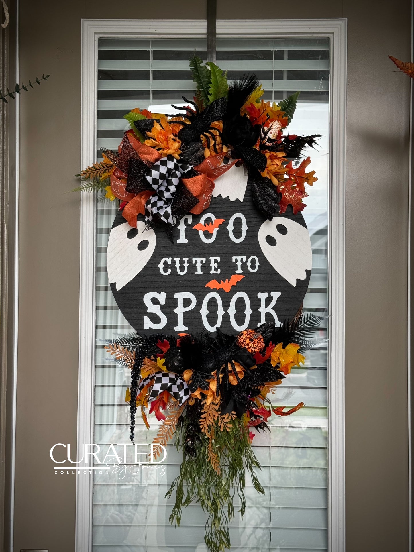 Too Cute To Spook Door Wreath