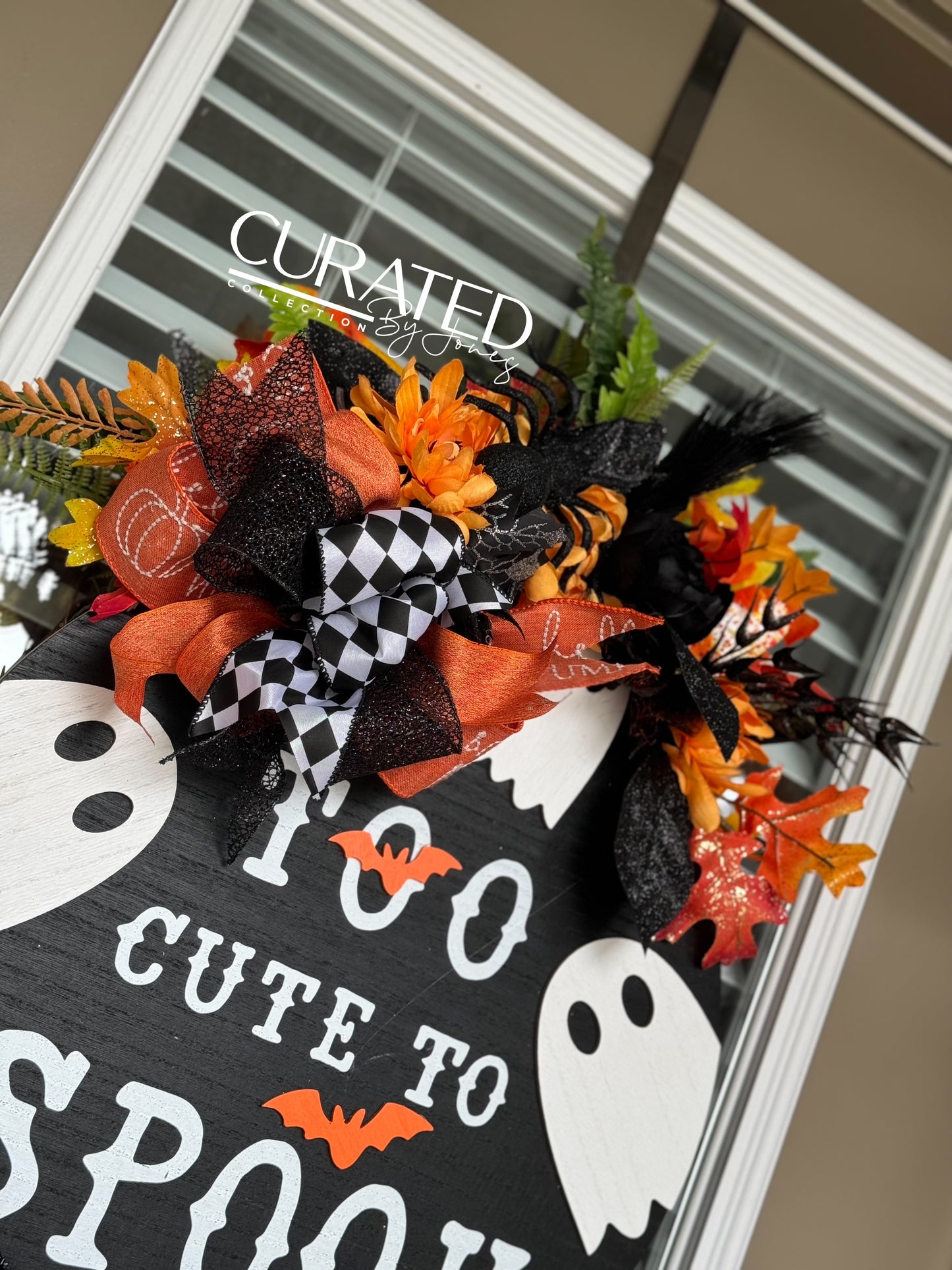 Too Cute To Spook Door Wreath