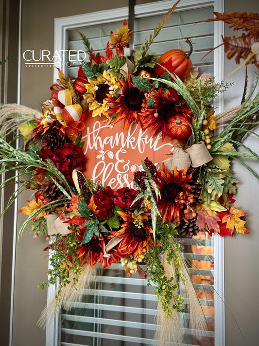 Curated Designers Choice Fall Door Wreath (Design Will Vary”